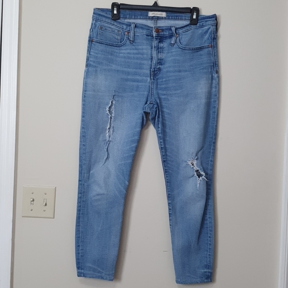 Madewell 9" High-Rise Skinny Distressed Jeans
